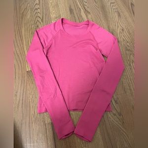 Pink Lululemon swiftly tech long sleeve shirt 2.0 race length